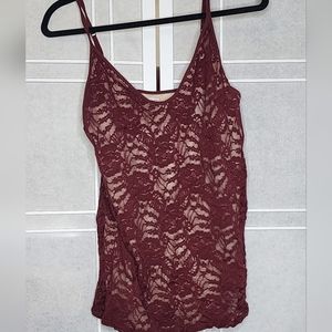 Express Best Loved Bra Cami Red Lace